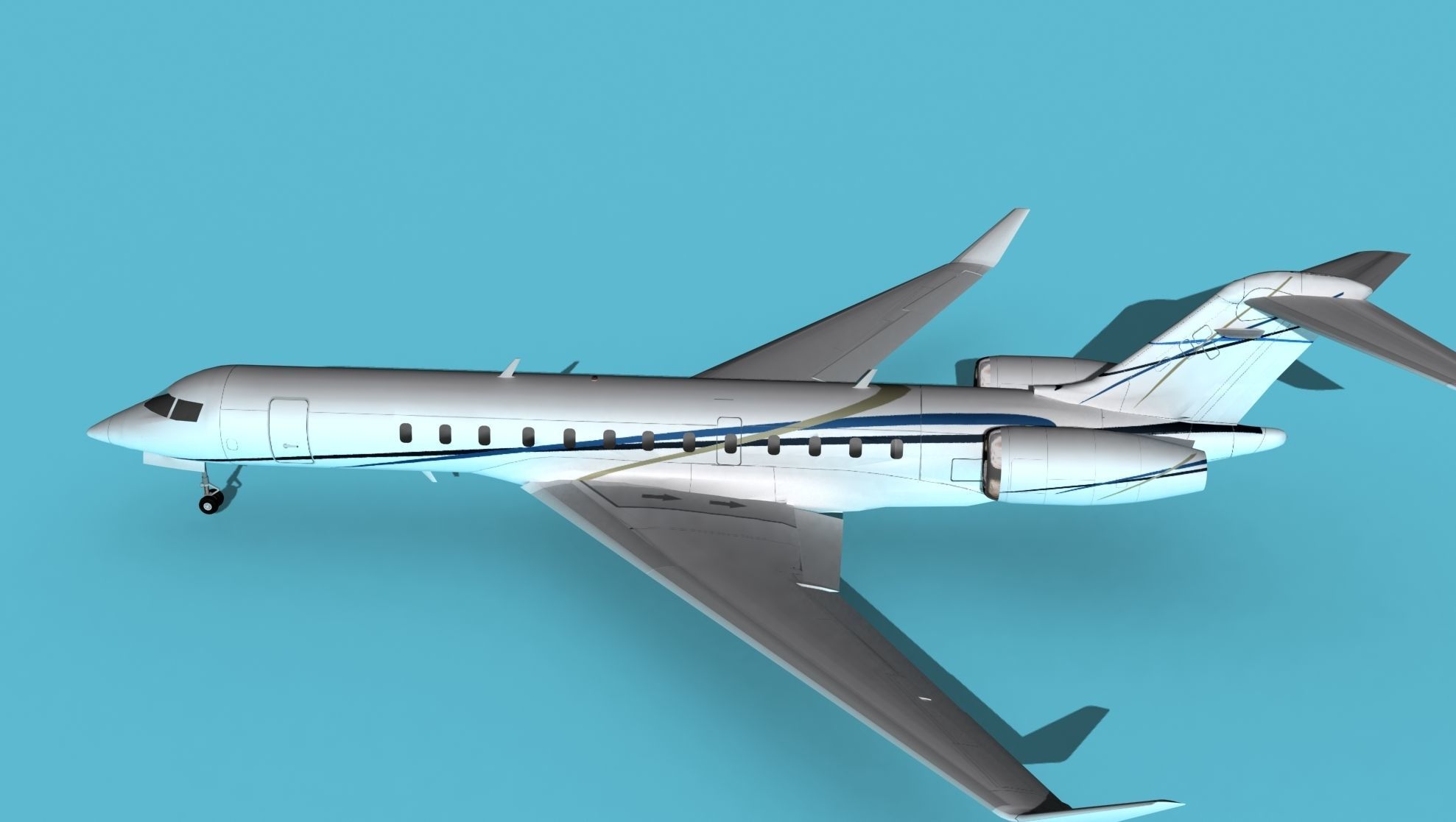 Bombardier Global 7000 V11 3D model_9