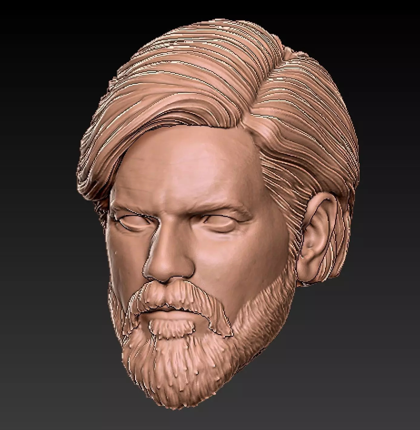 obi wan kenobi revenge of the sith headsculpt 3D print model_0