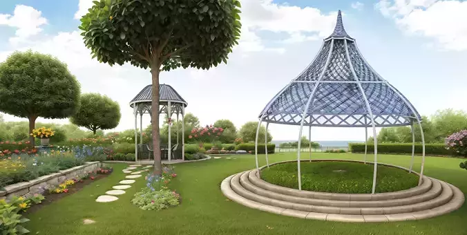 Modern Gazebo 3D Model 3D print model