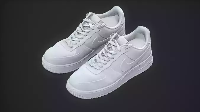 Detailed 3D Scanned Air Force One Nike Shoes 