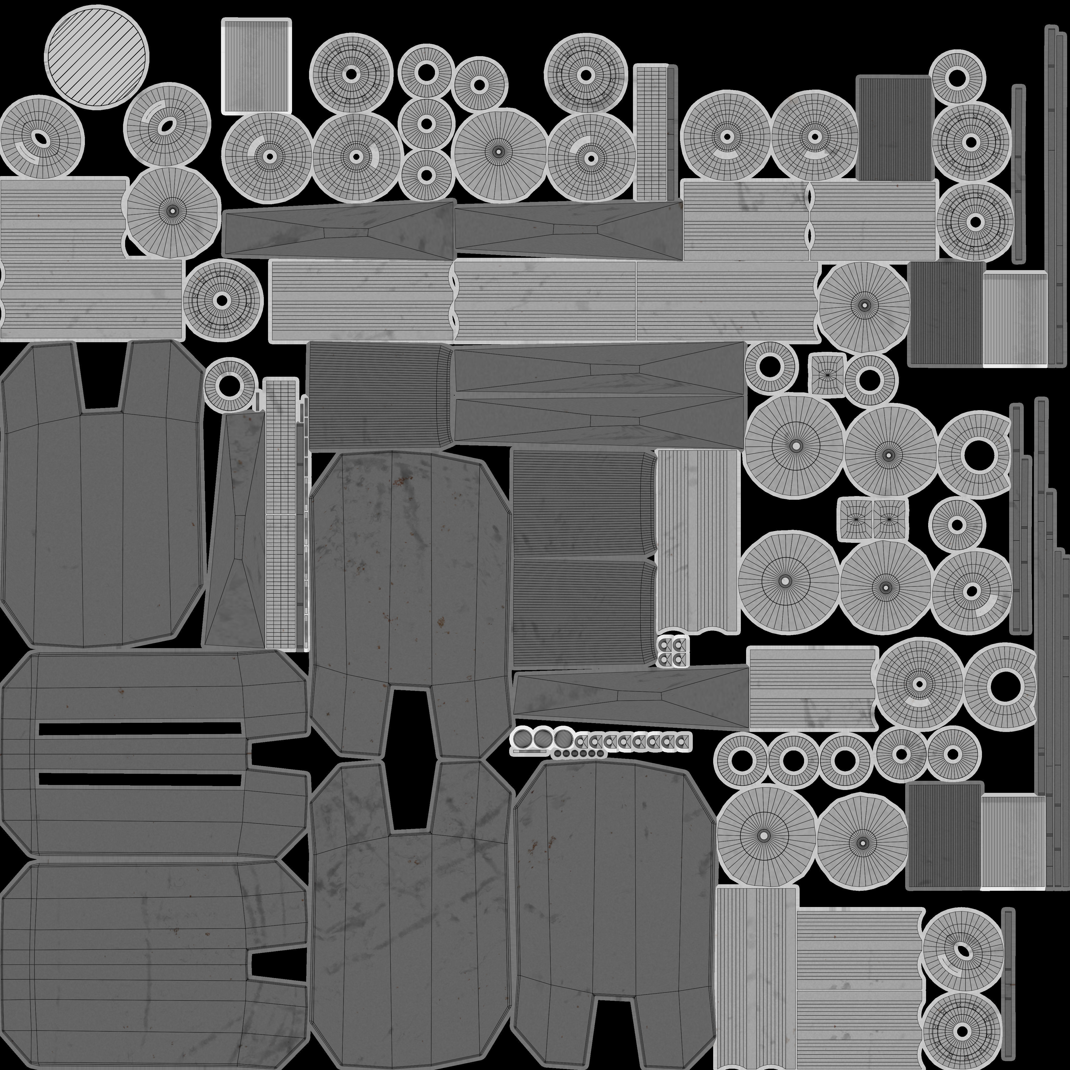 Sci-Fi Combat Spaceship Low-poly 3D model_17