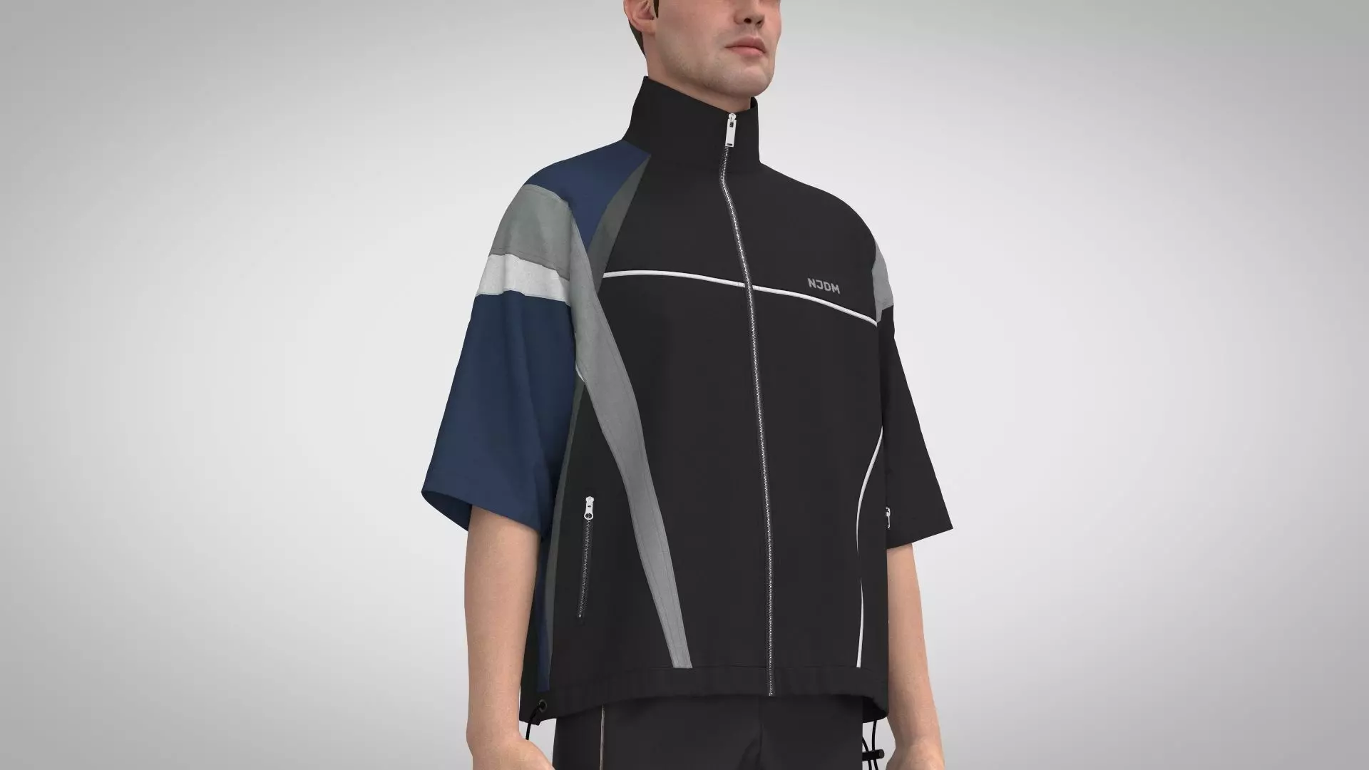 Men Nylon Jacket 3D model