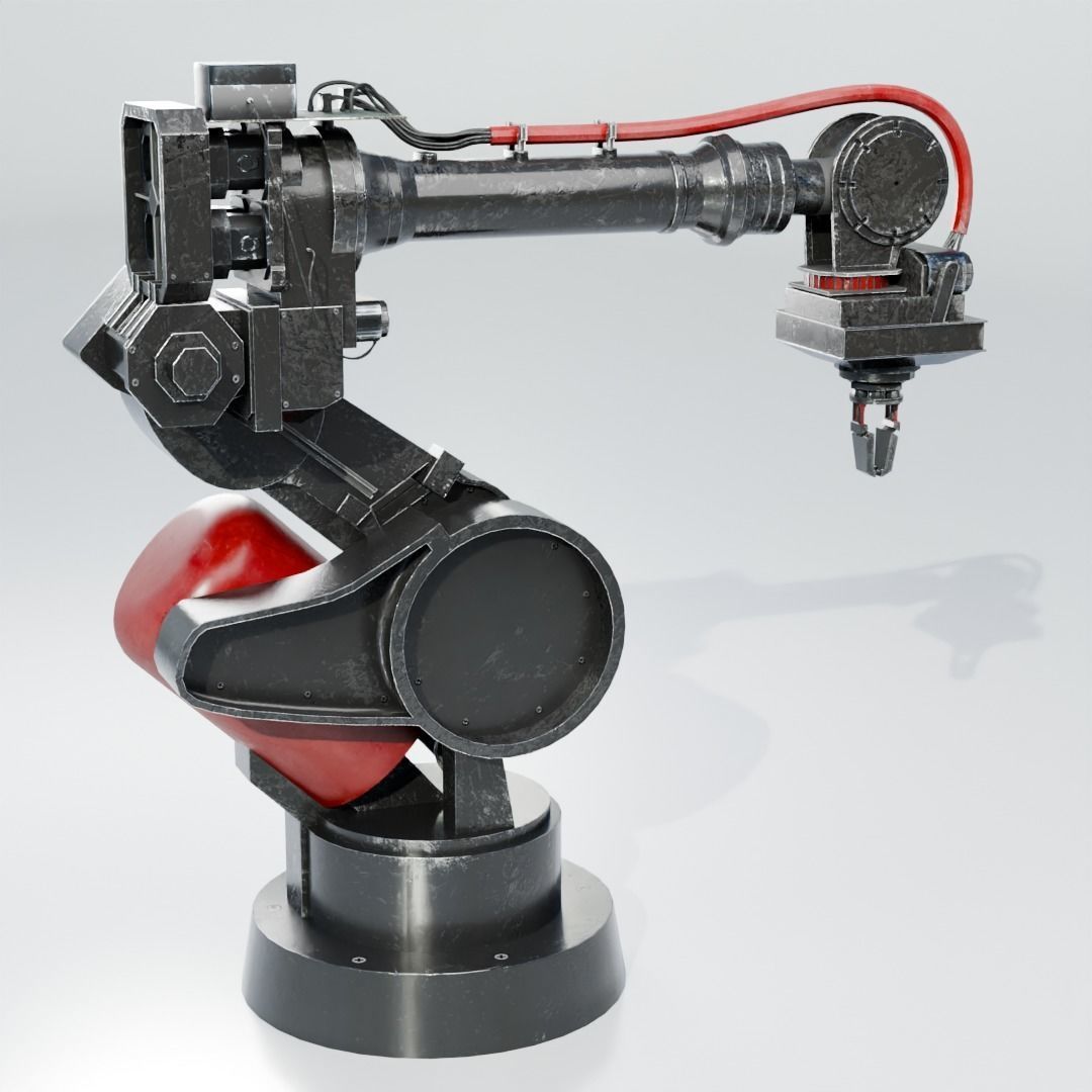 Industrial Mechanical Arm 3D model_6