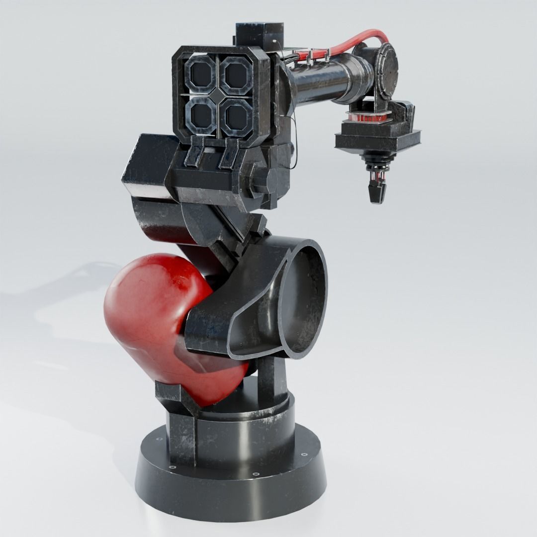 Industrial Mechanical Arm 3D model_5