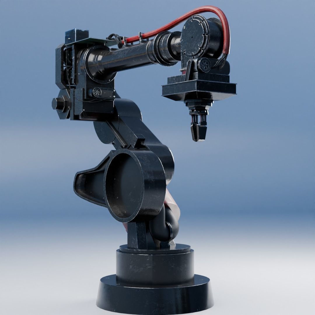 Industrial Mechanical Arm 3D model_2