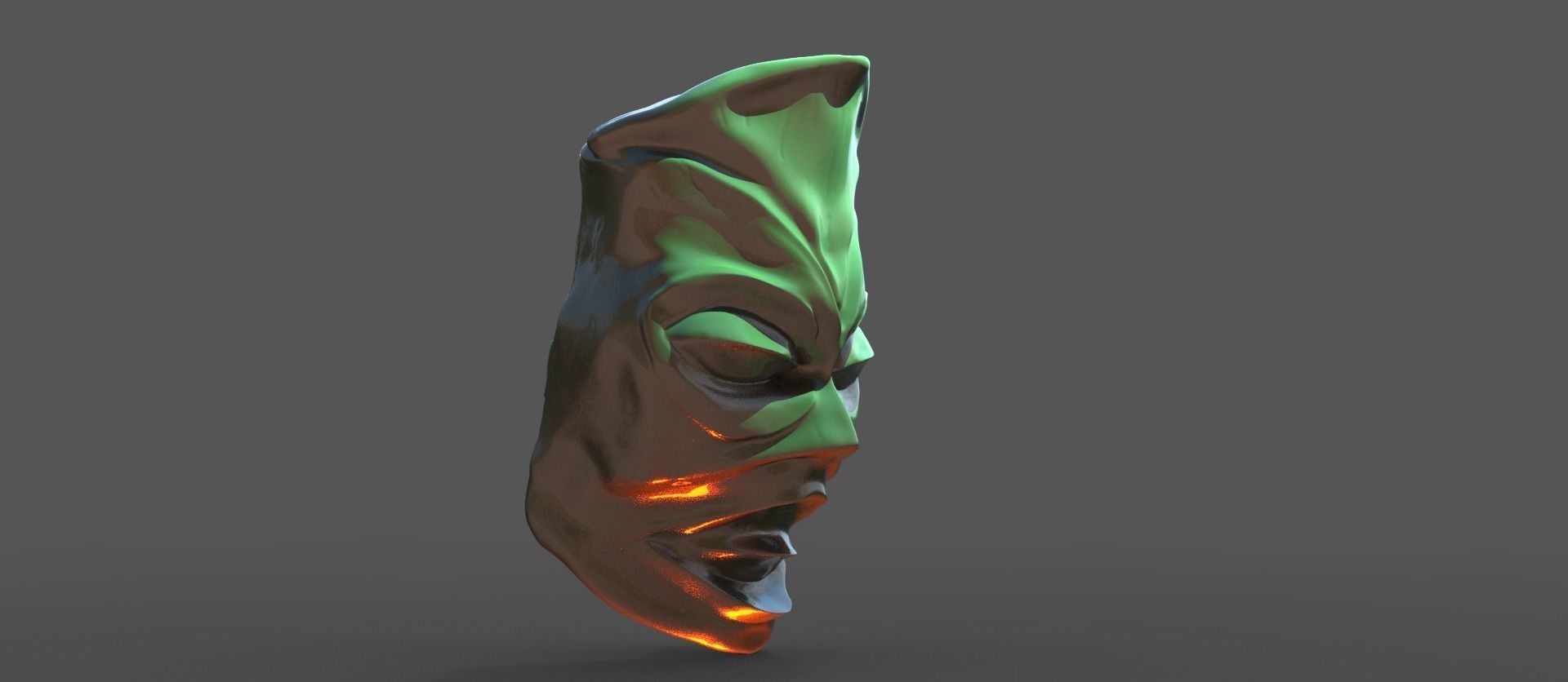 African mask 1 3D model_2