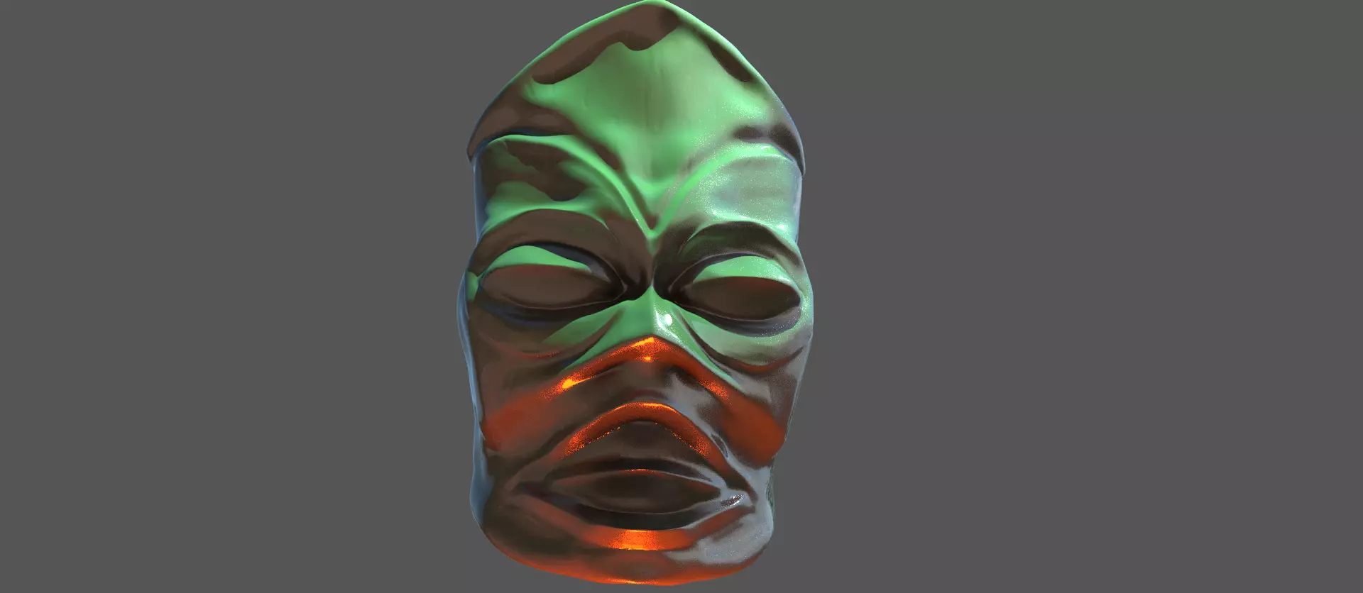 African mask 1 3D model_0