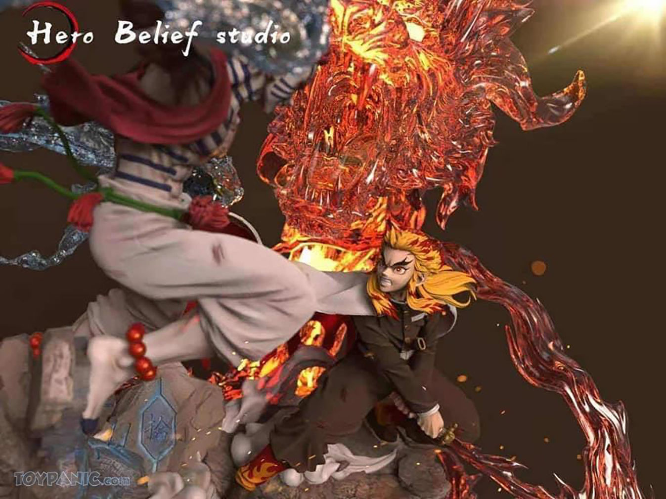 Hero Belief Studio Rengoku vs Akaza 3D Model Ready to Print 3D print model_3