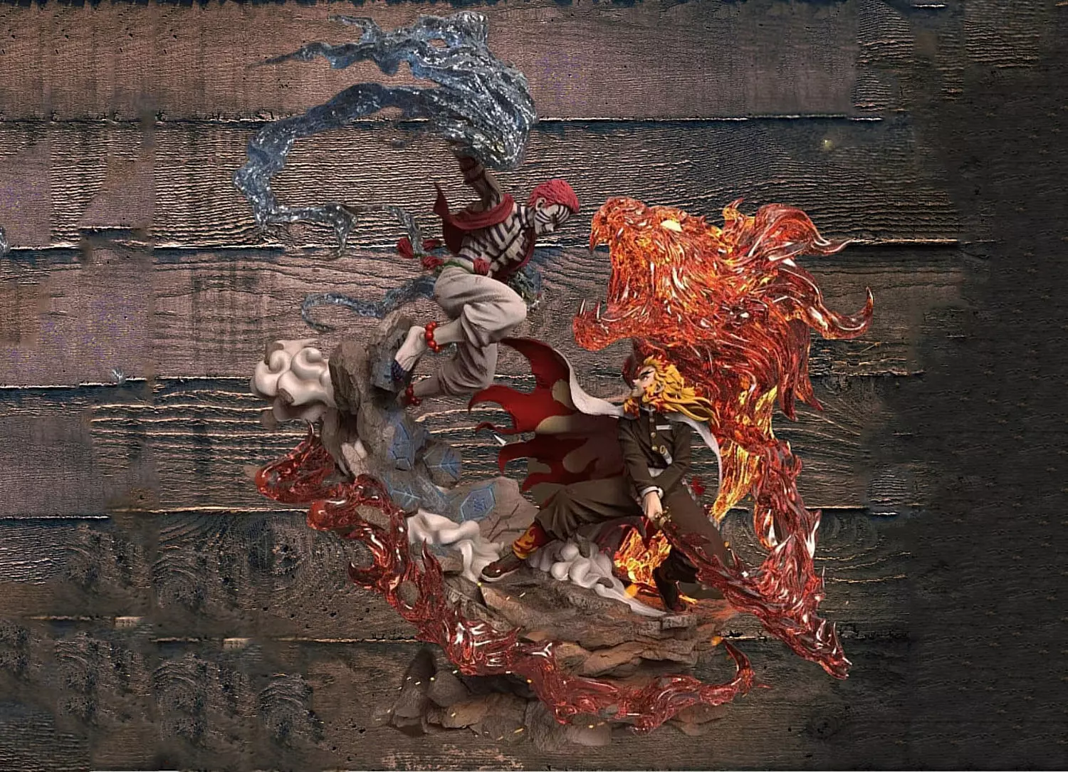 Hero Belief Studio Rengoku vs Akaza 3D Model Ready to Print 3D print model_0