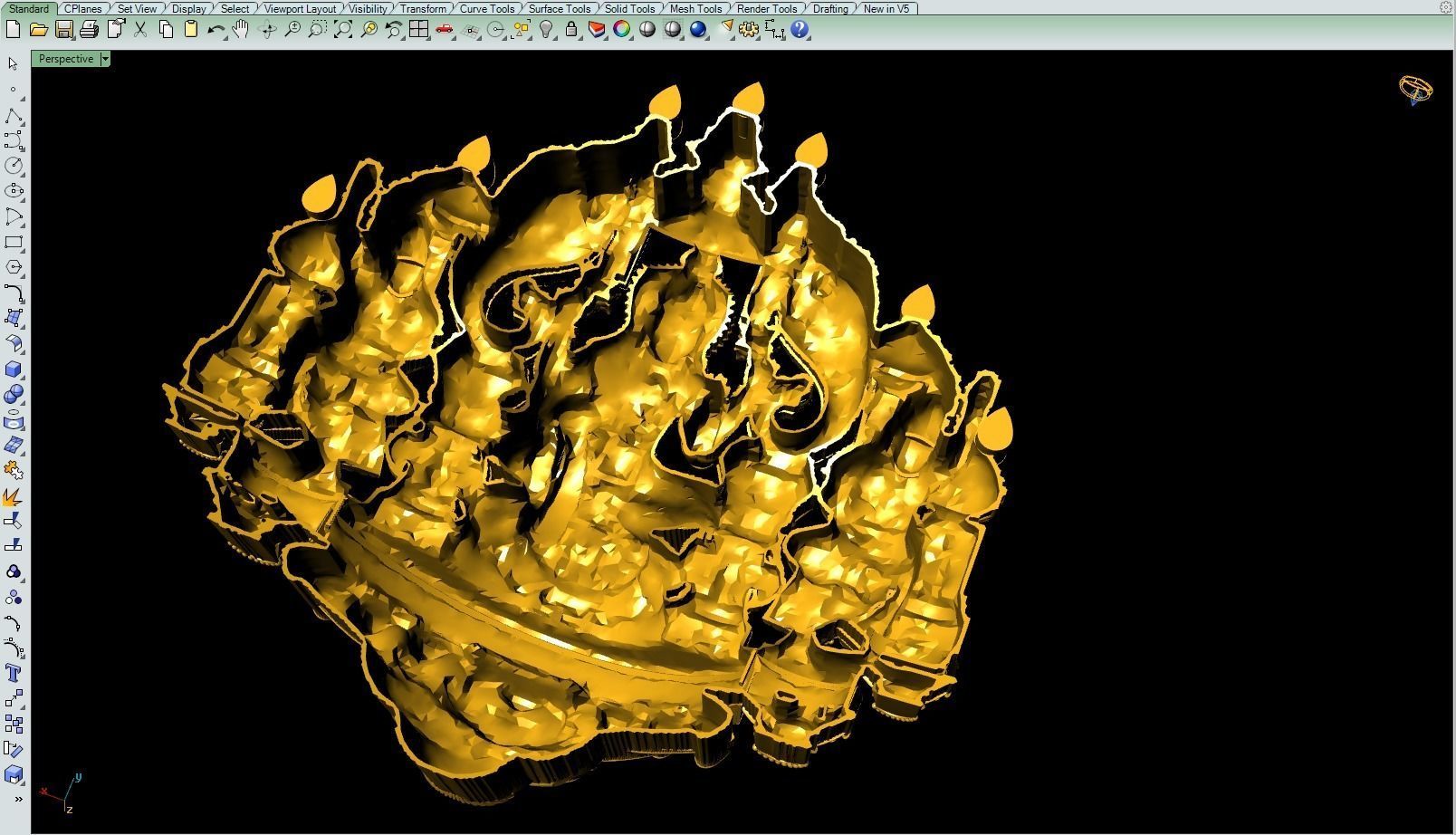 Laxmi nagas pendant-4 3D print model_7