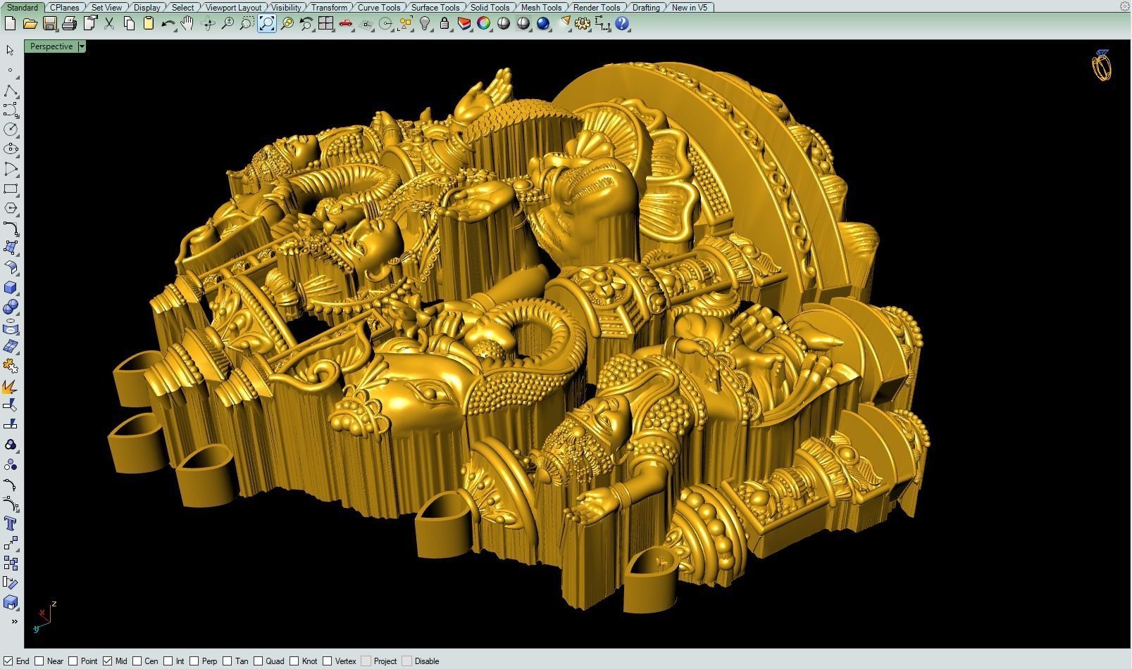 Laxmi nagas pendant-4 3D print model_6