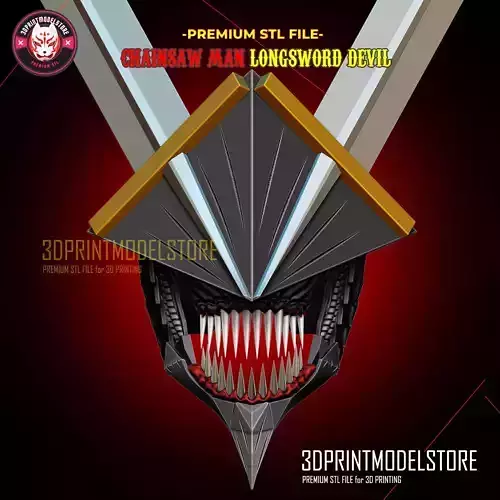 Chainsaw Man LongSword Devil Helmet Cosplay Props