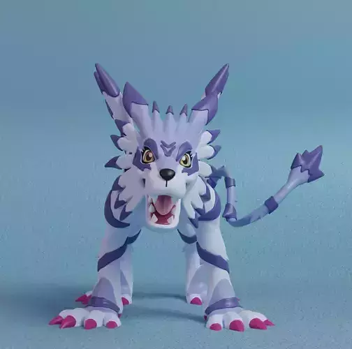 Digimon - Garurumon  3D print model