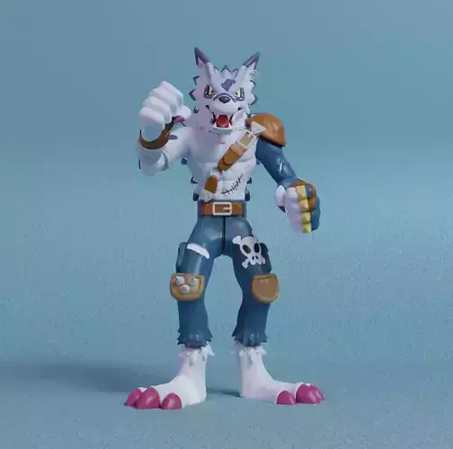 Digimon - WereGarurumon 3D print model