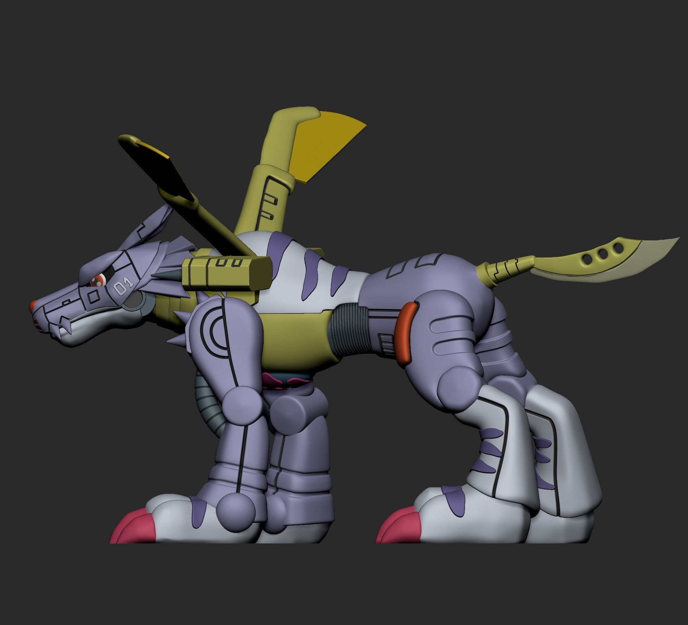 Digimon - Gabumon Evolution Line 3D print model_17