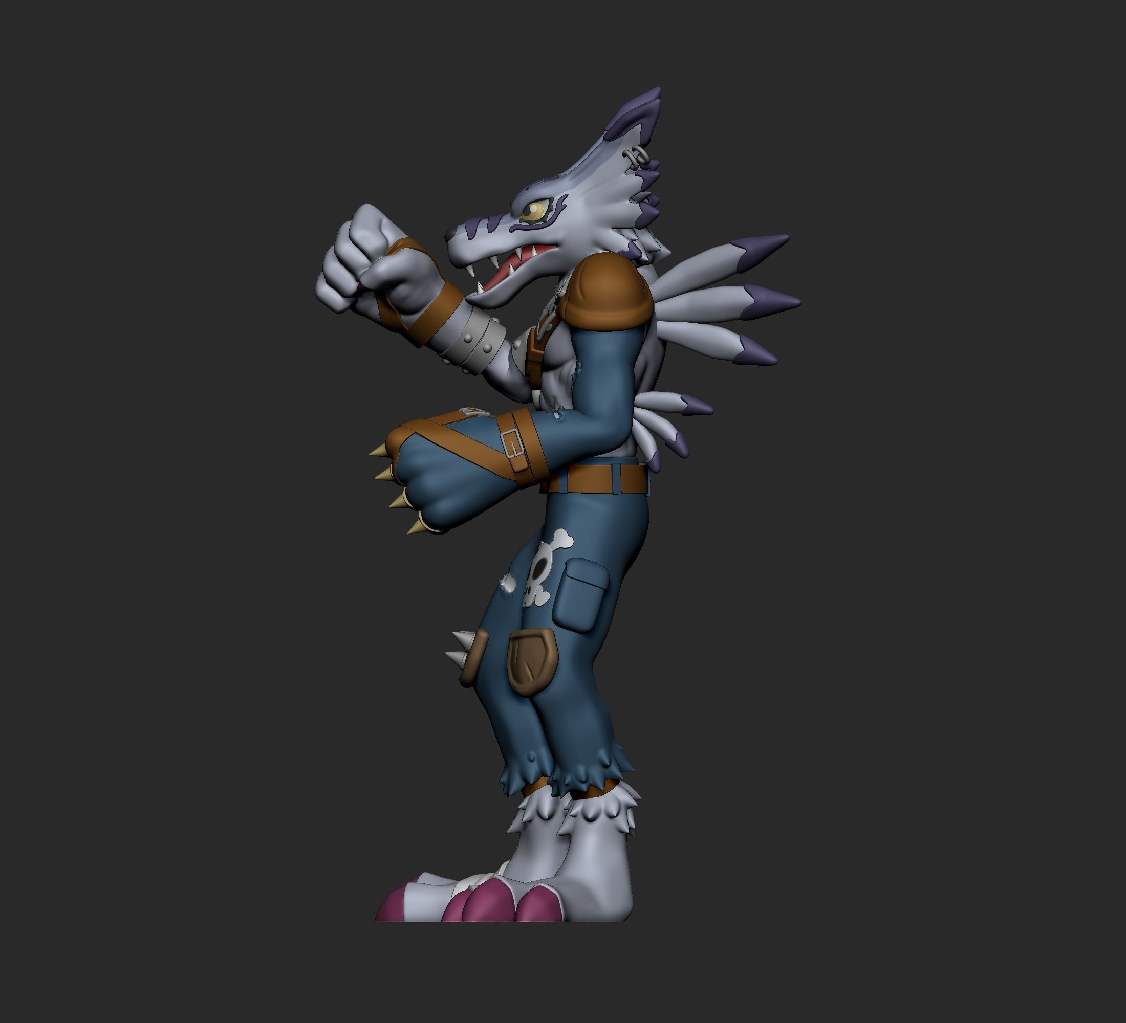 Digimon - Gabumon Evolution Line 3D print model_31