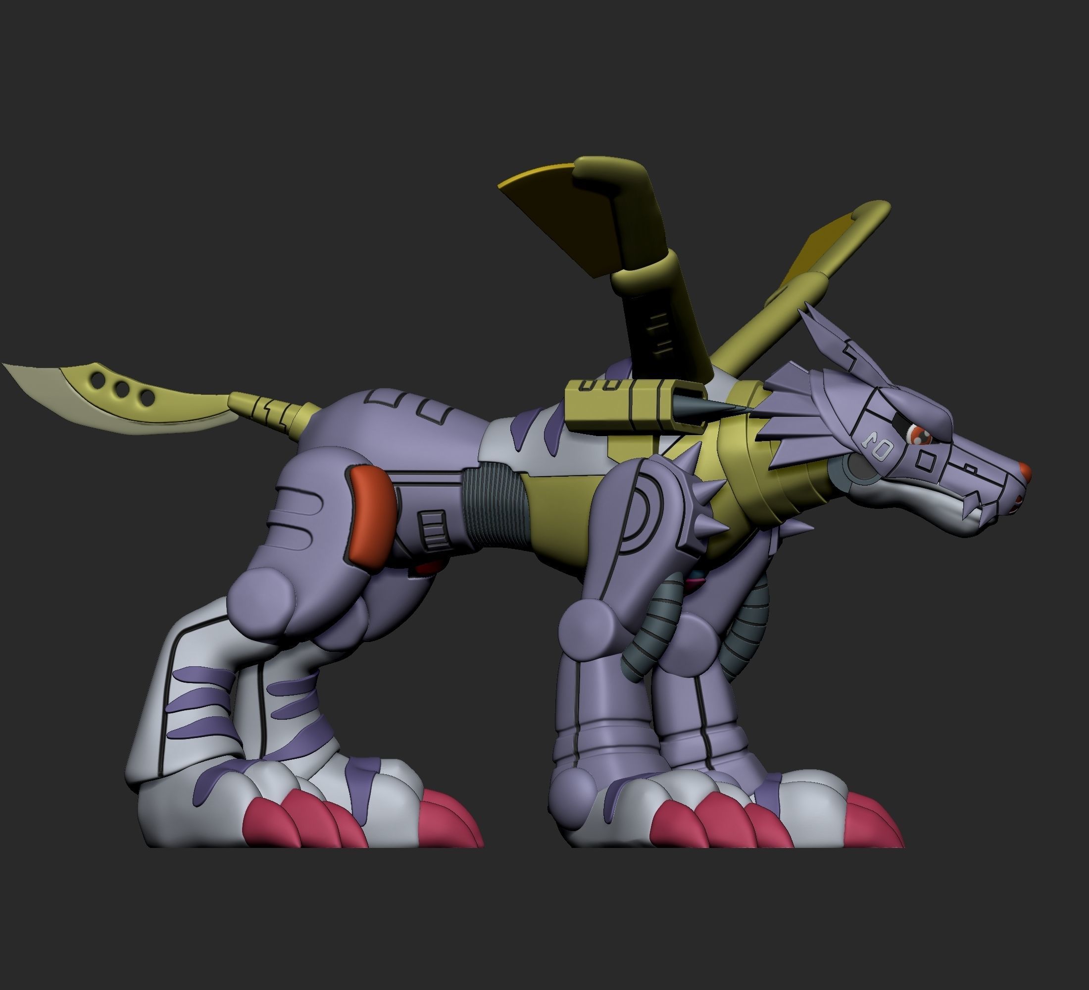 Digimon - Gabumon Evolution Line 3D print model_15