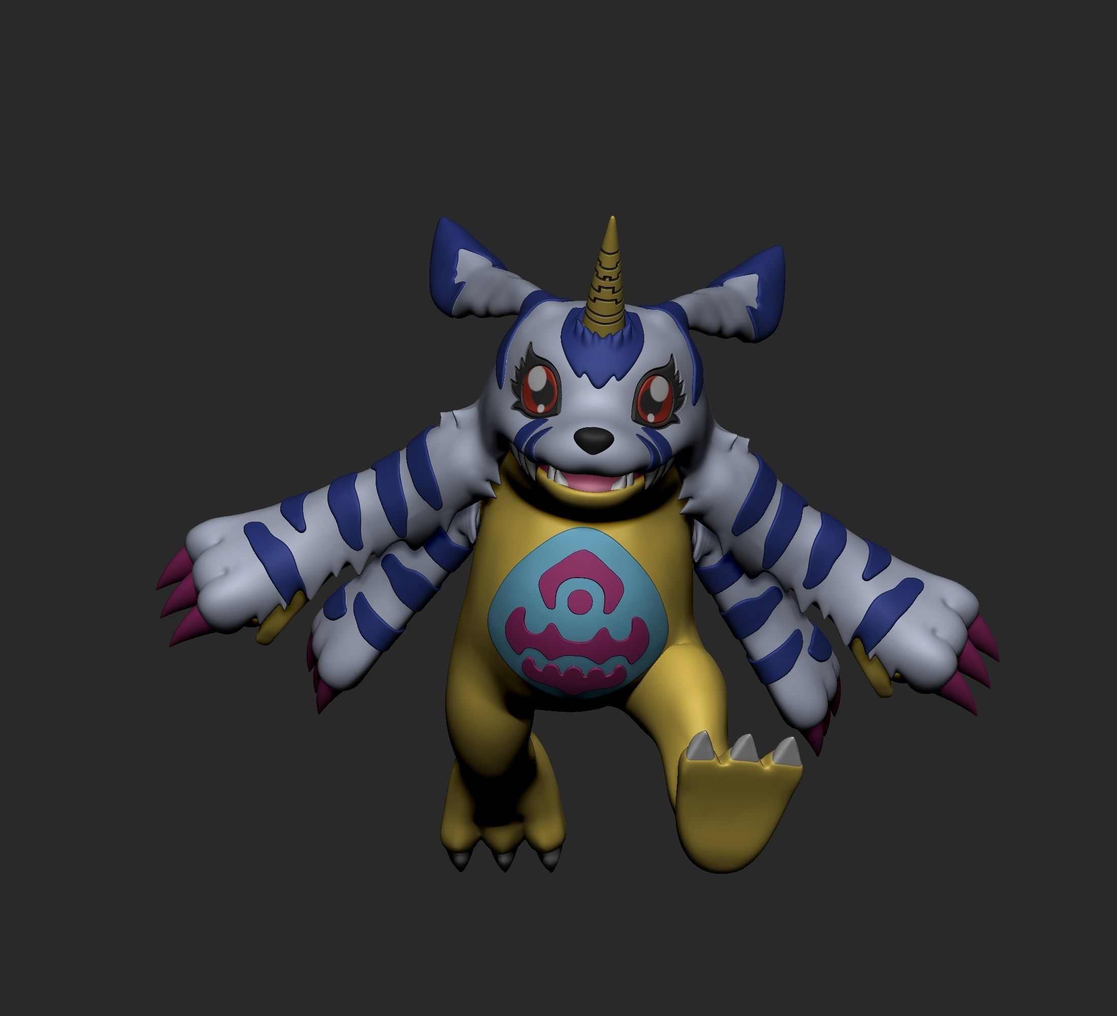 Digimon - Gabumon Evolution Line 3D print model_2