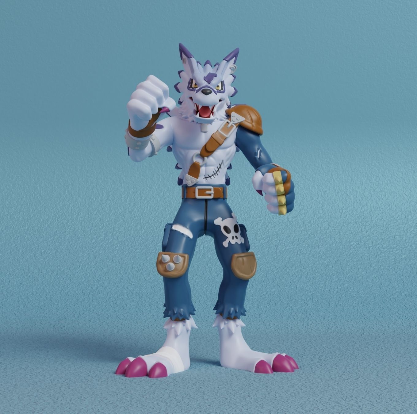 Digimon - Gabumon Evolution Line 3D print model_29