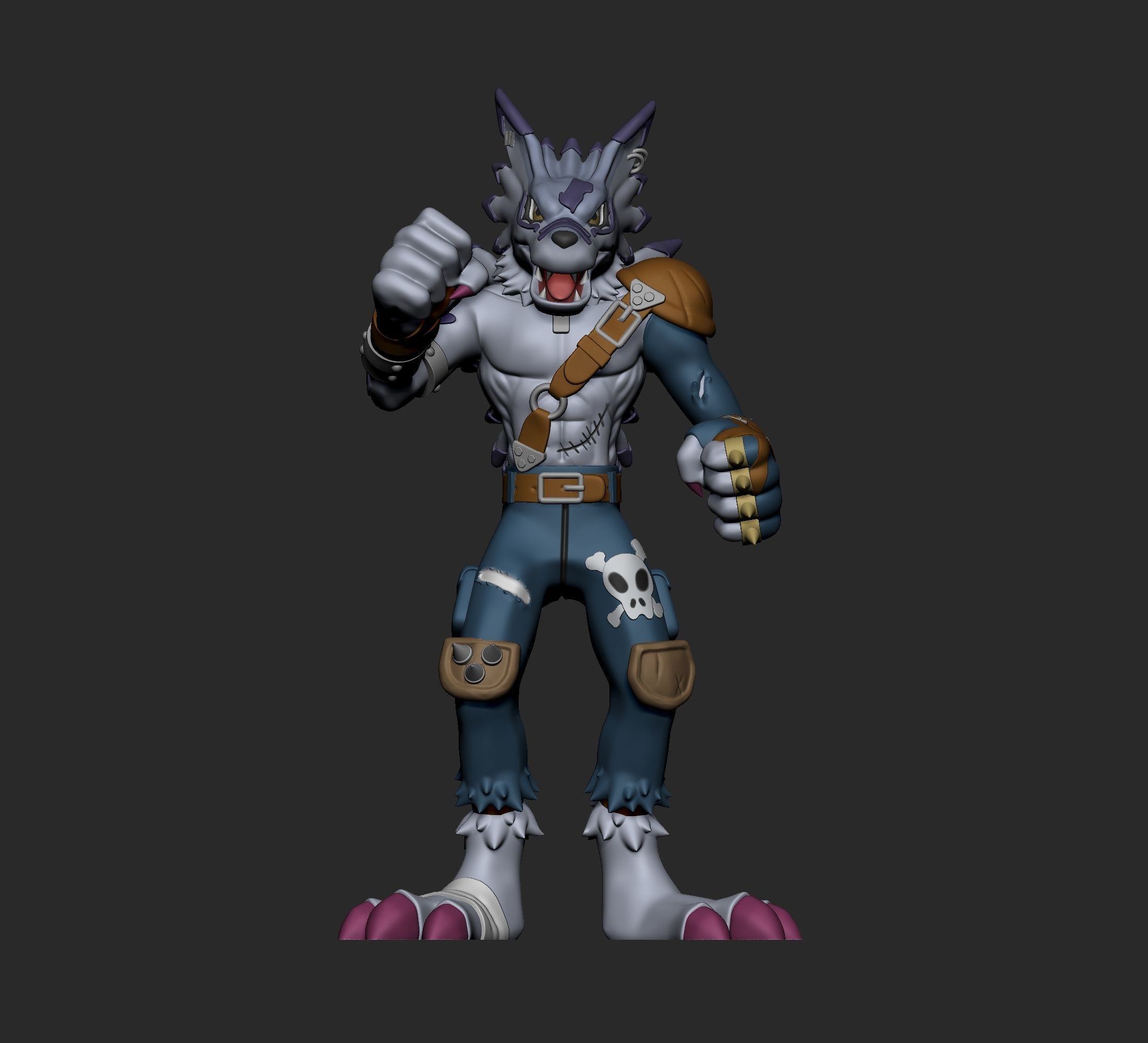 Digimon - Gabumon Evolution Line 3D print model_30