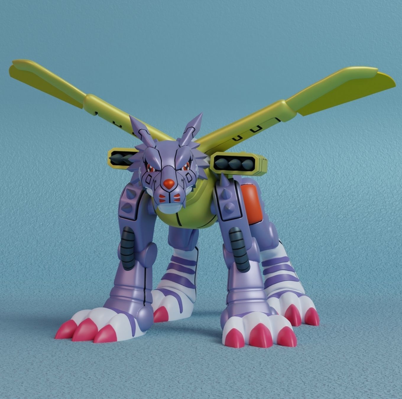Digimon - Gabumon Evolution Line 3D print model_13