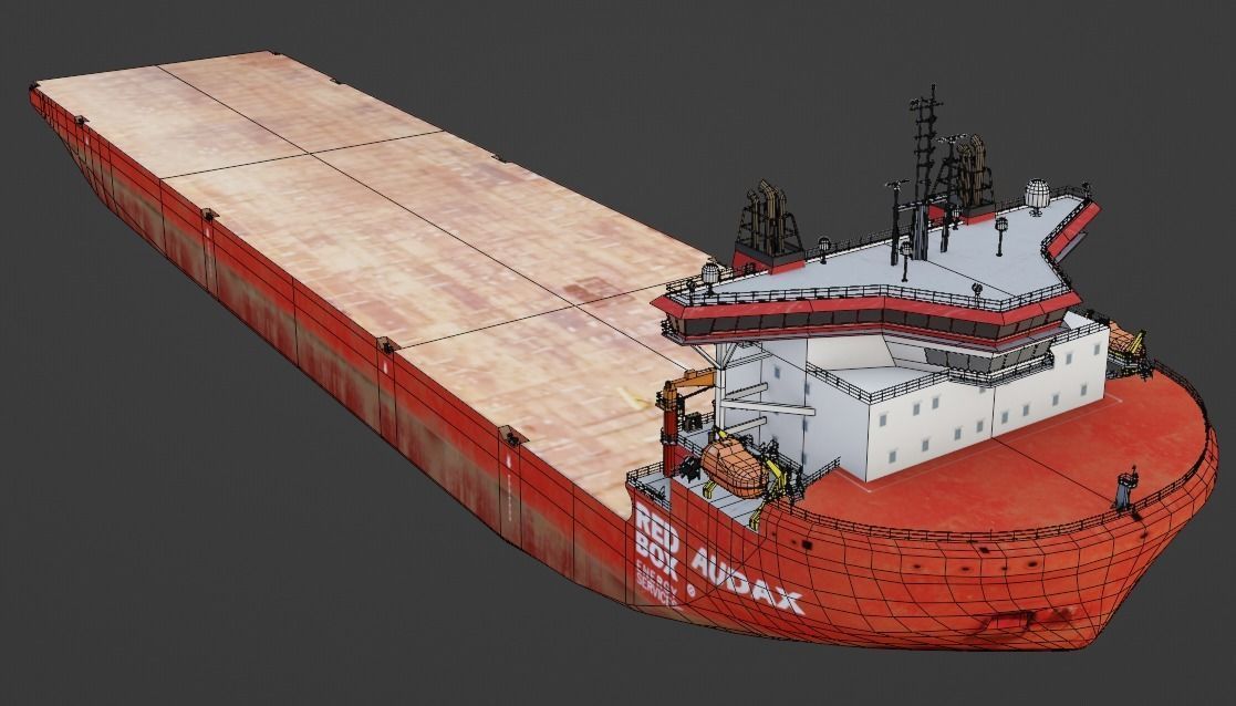 Heavy Load Carrier Audax Low-poly 3D model_8