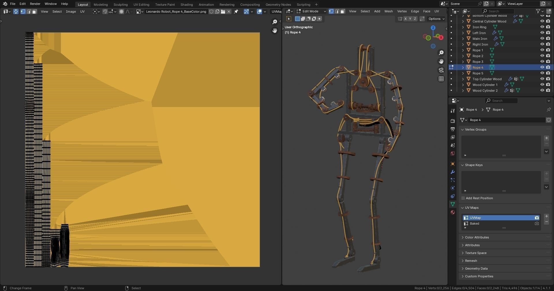 Da Vinci Inventions - Leonardo Robot Low-poly 3D model_9