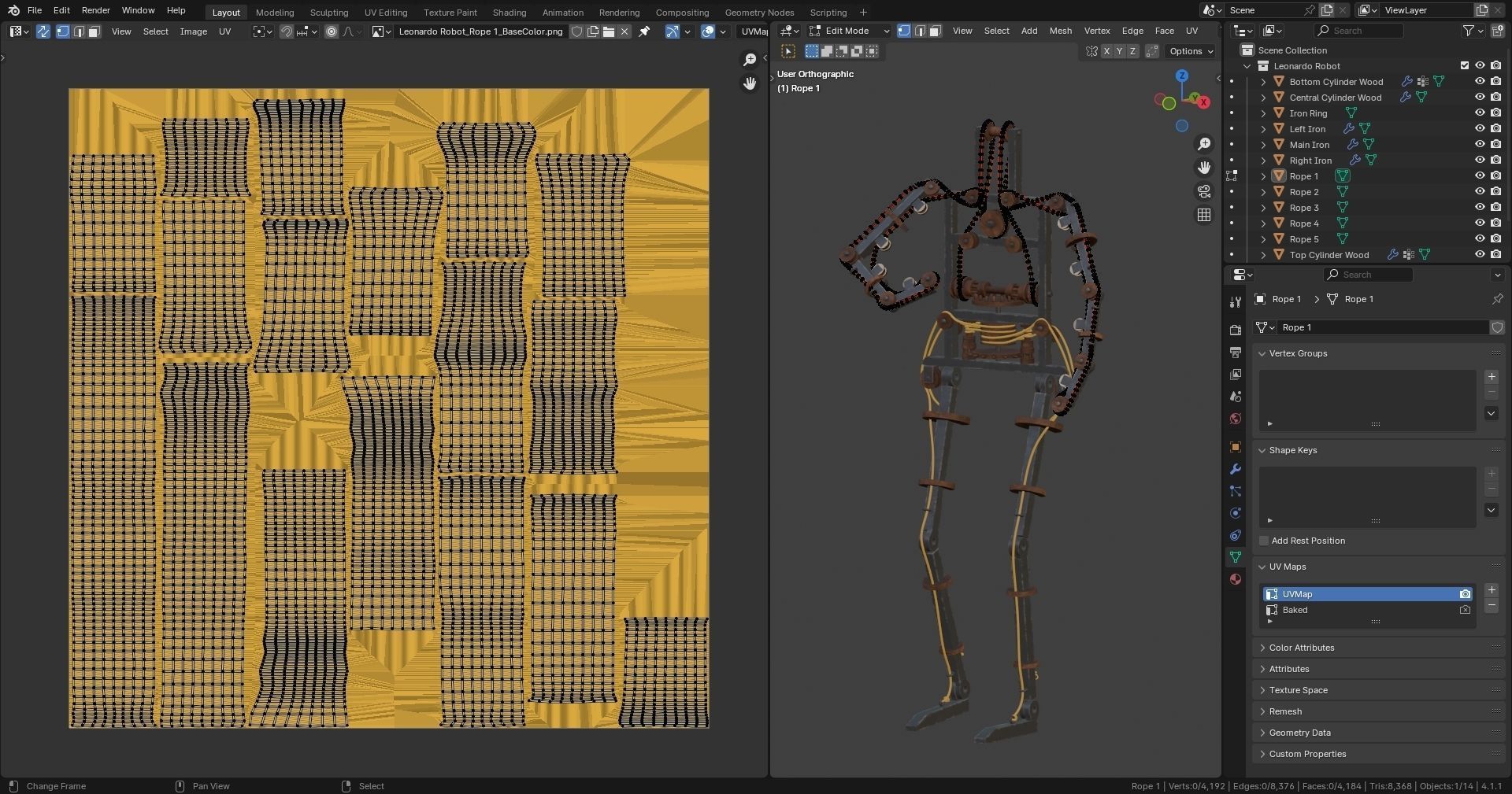 Da Vinci Inventions - Leonardo Robot Low-poly 3D model_6