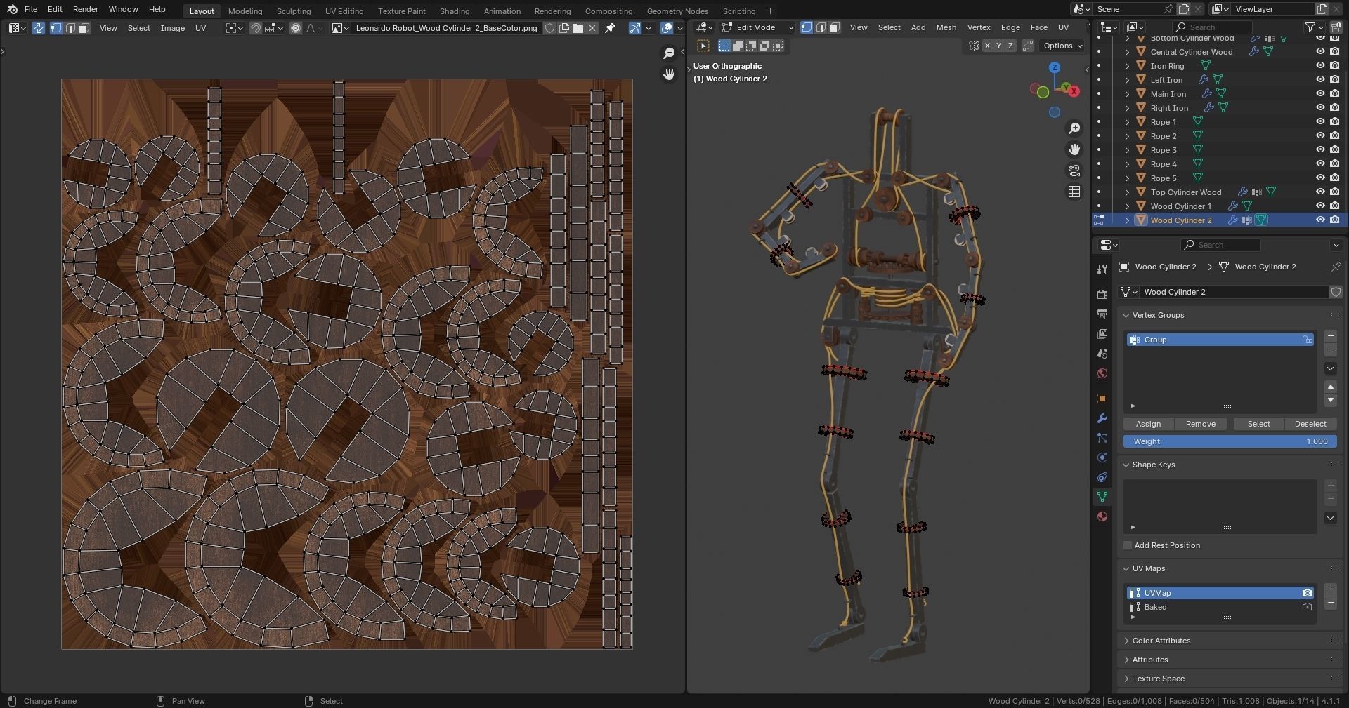 Da Vinci Inventions - Leonardo Robot Low-poly 3D model_13