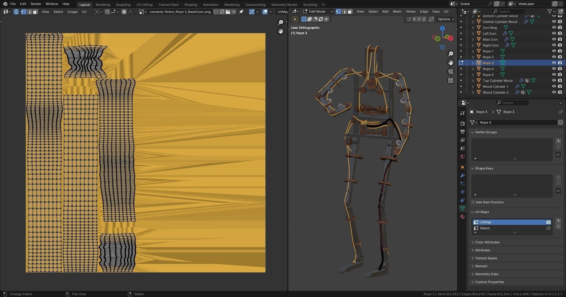 Da Vinci Inventions - Leonardo Robot Low-poly 3D model_8