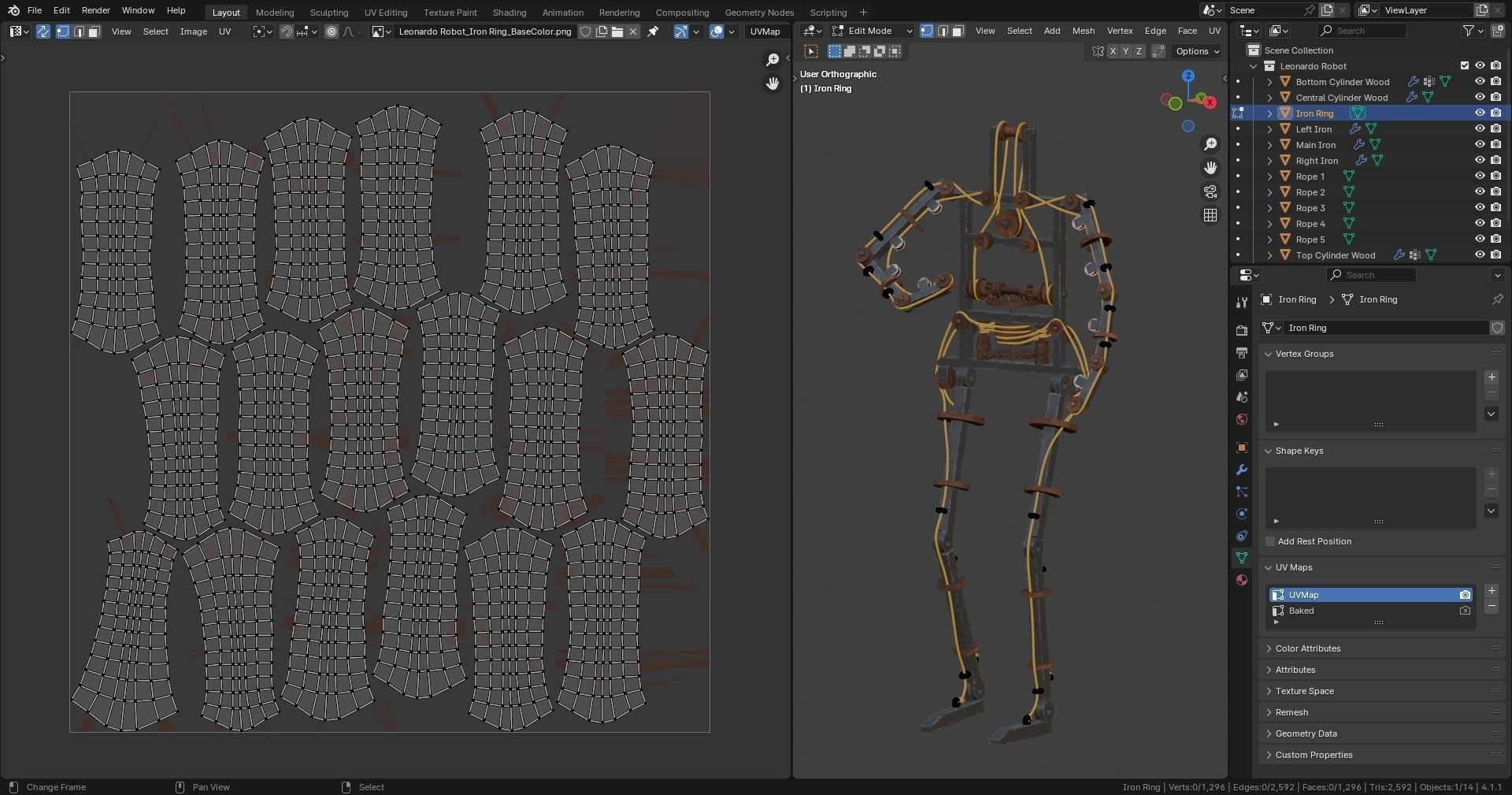 Da Vinci Inventions - Leonardo Robot Low-poly 3D model_23