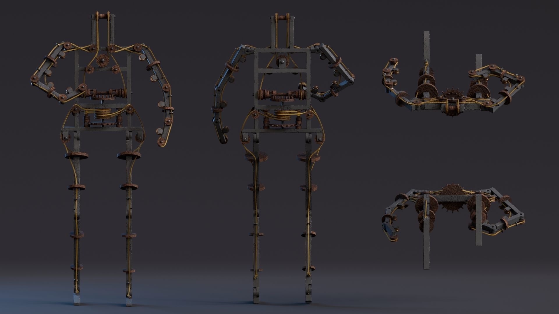 Da Vinci Inventions - Leonardo Robot Low-poly 3D model_19