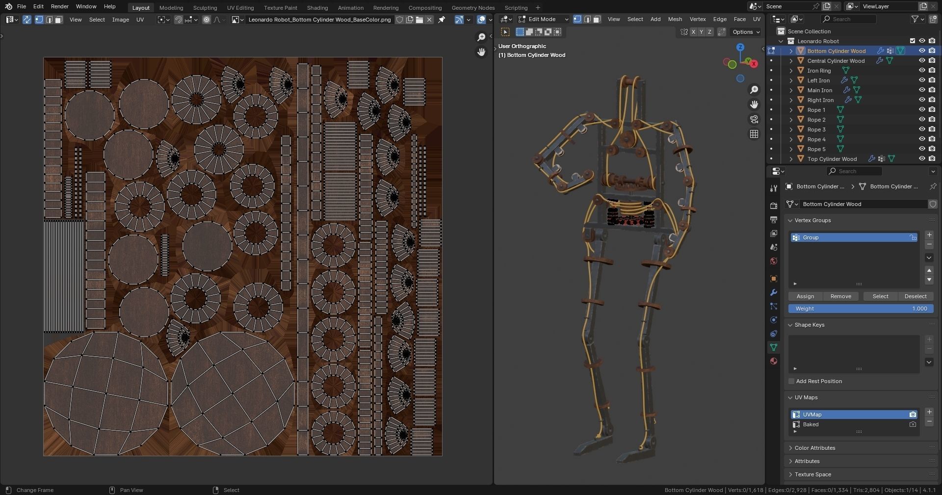 Da Vinci Inventions - Leonardo Robot Low-poly 3D model_21