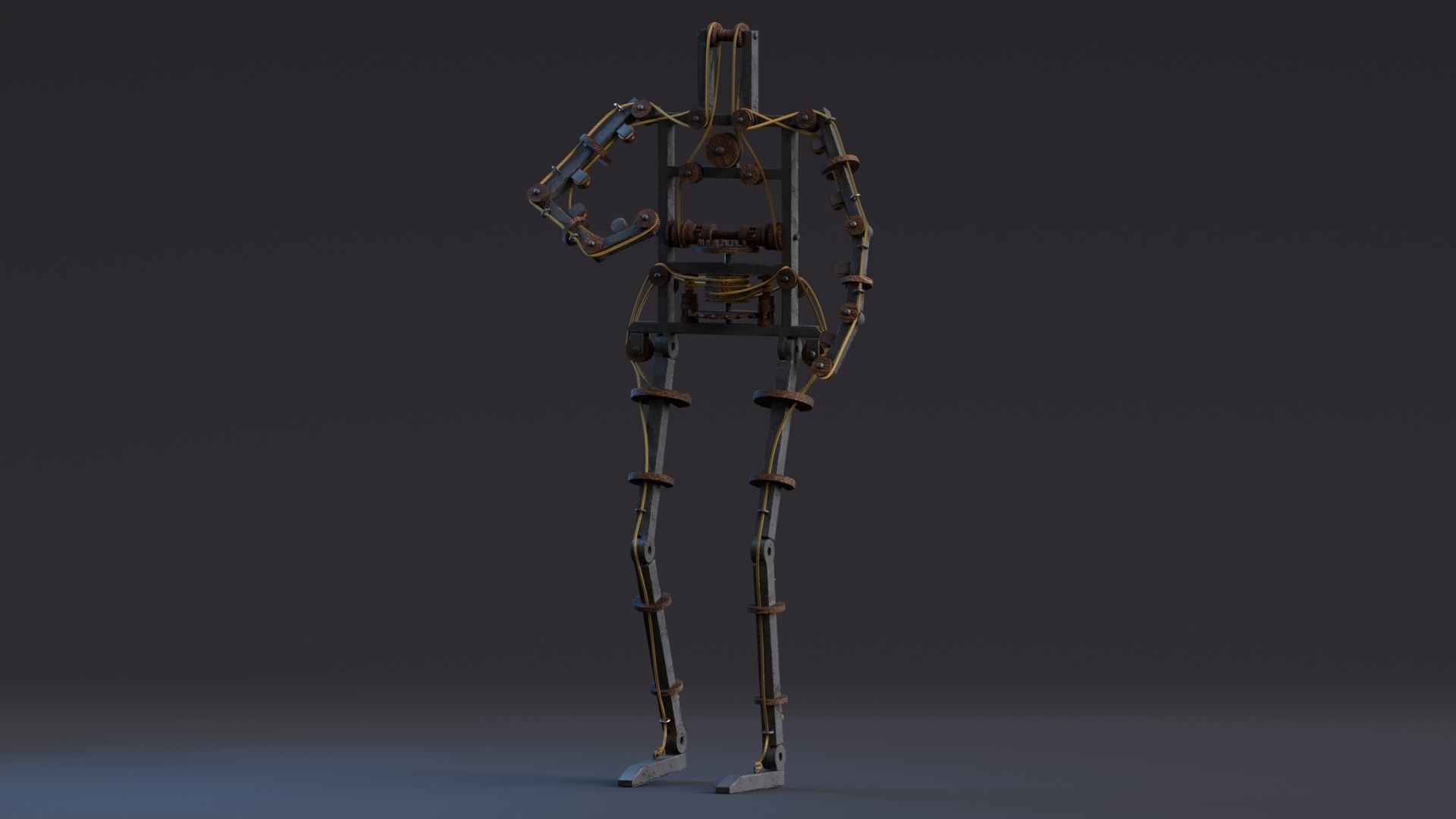 Da Vinci Inventions - Leonardo Robot Low-poly 3D model_1