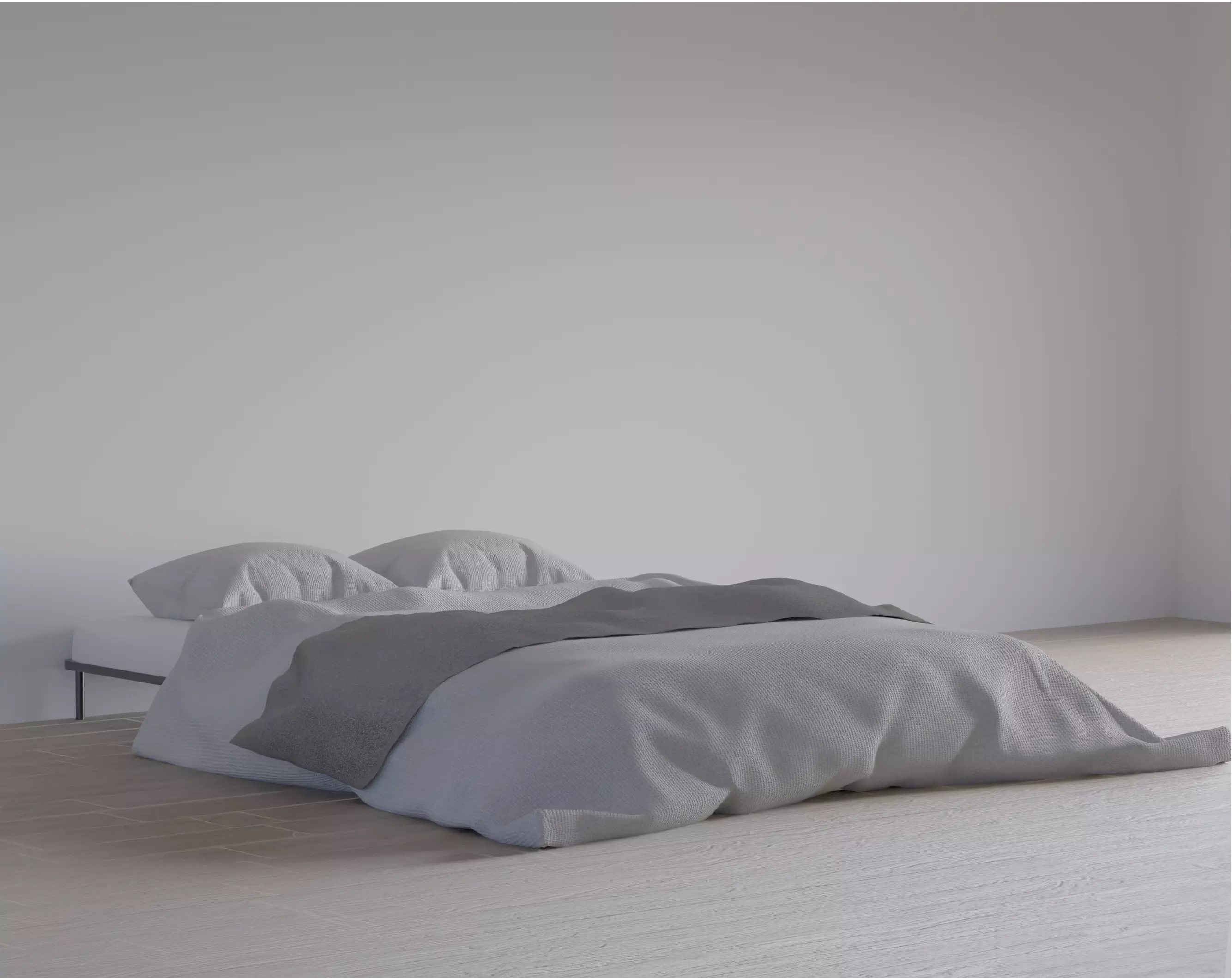 Square Double bed 120x200 cm Free 3D model