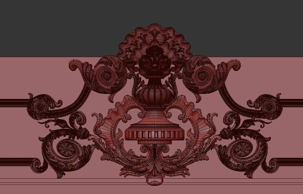 Wooden Door classic 3D model_3