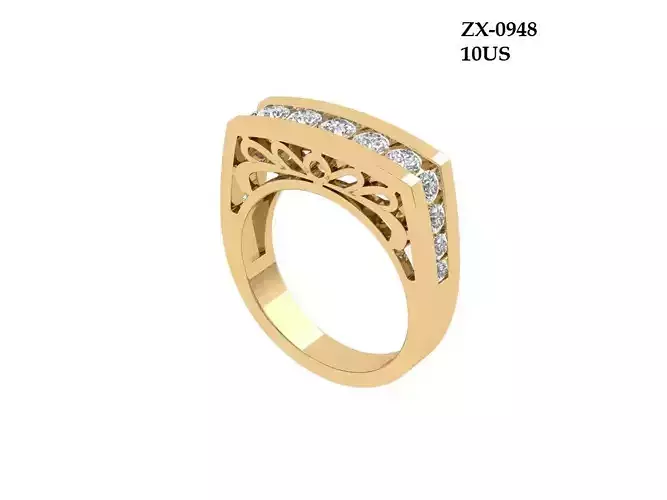 Solitaire Wedding Band