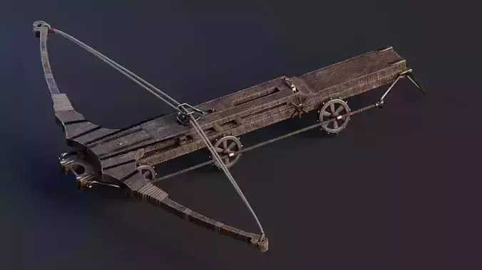 Da Vinci Inventions - Giant crossbow Low-poly 3D model