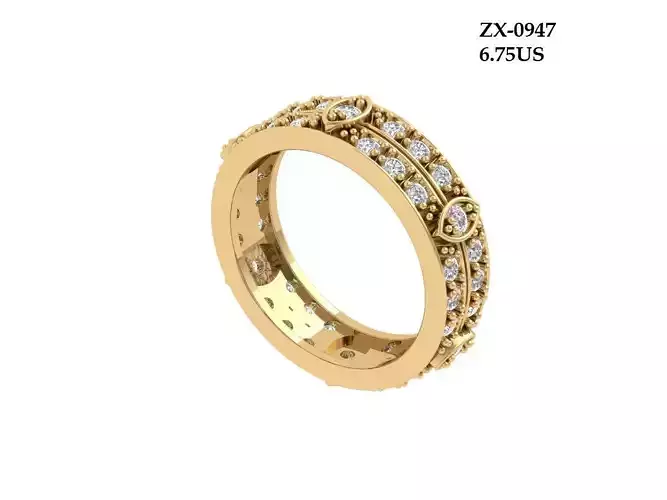 Solitaire Wedding Band