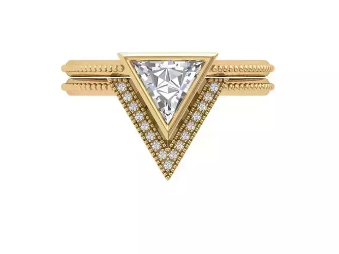 Triangle Ring Bridal Set