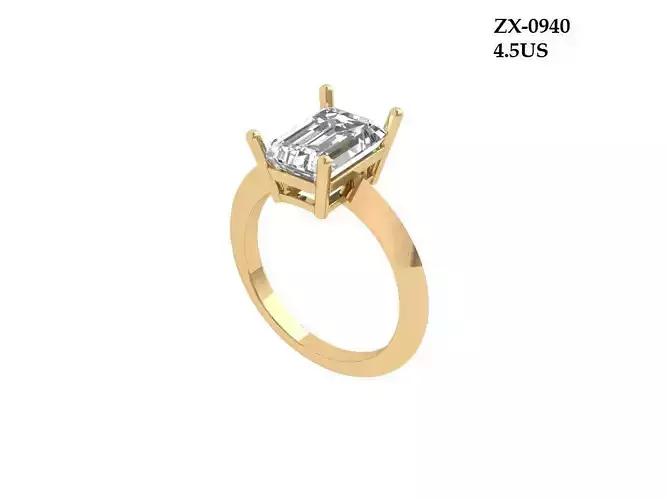 Emerald Solitaire Ring