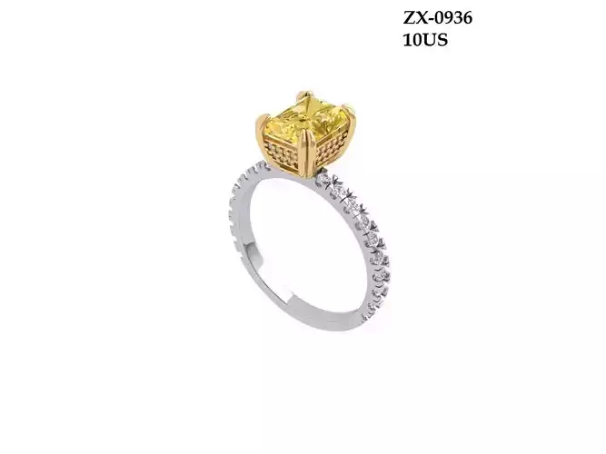 Radiant Art Deco Ring