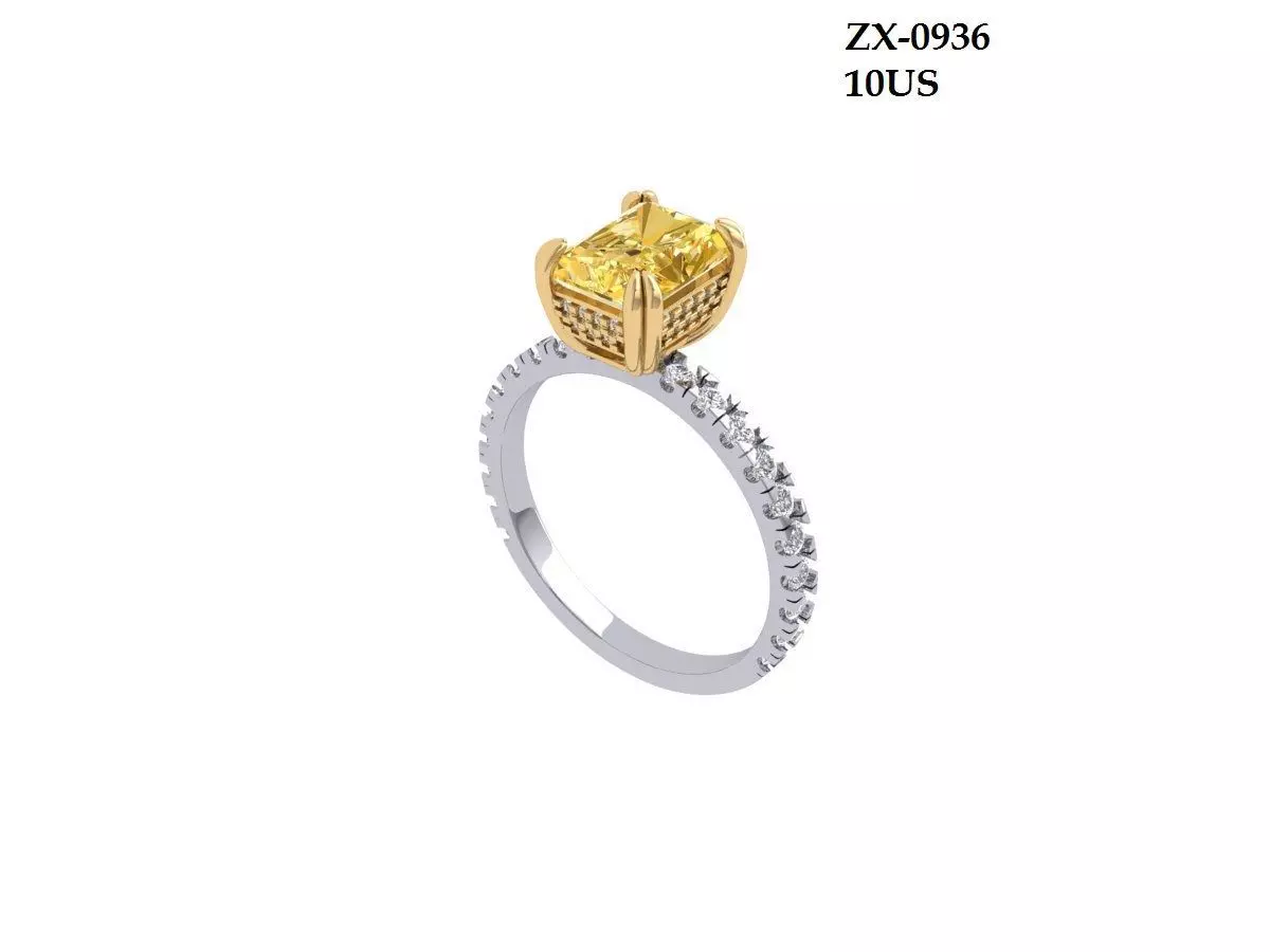 Radiant Art Deco Ring 3D print model
