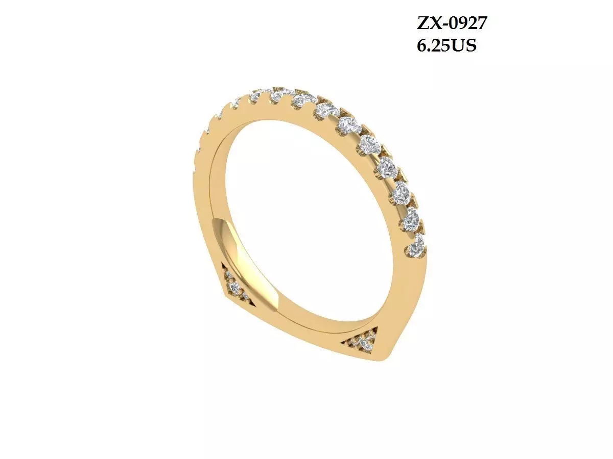 Solitaire Wedding Band 3D print model