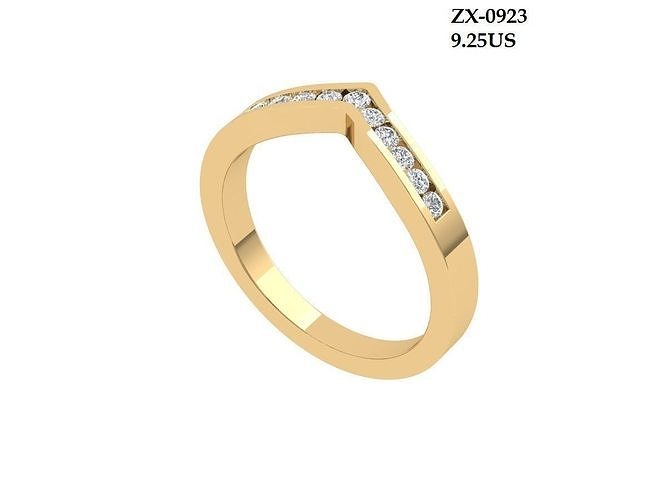  Solitaire Wedding Band 3D print model