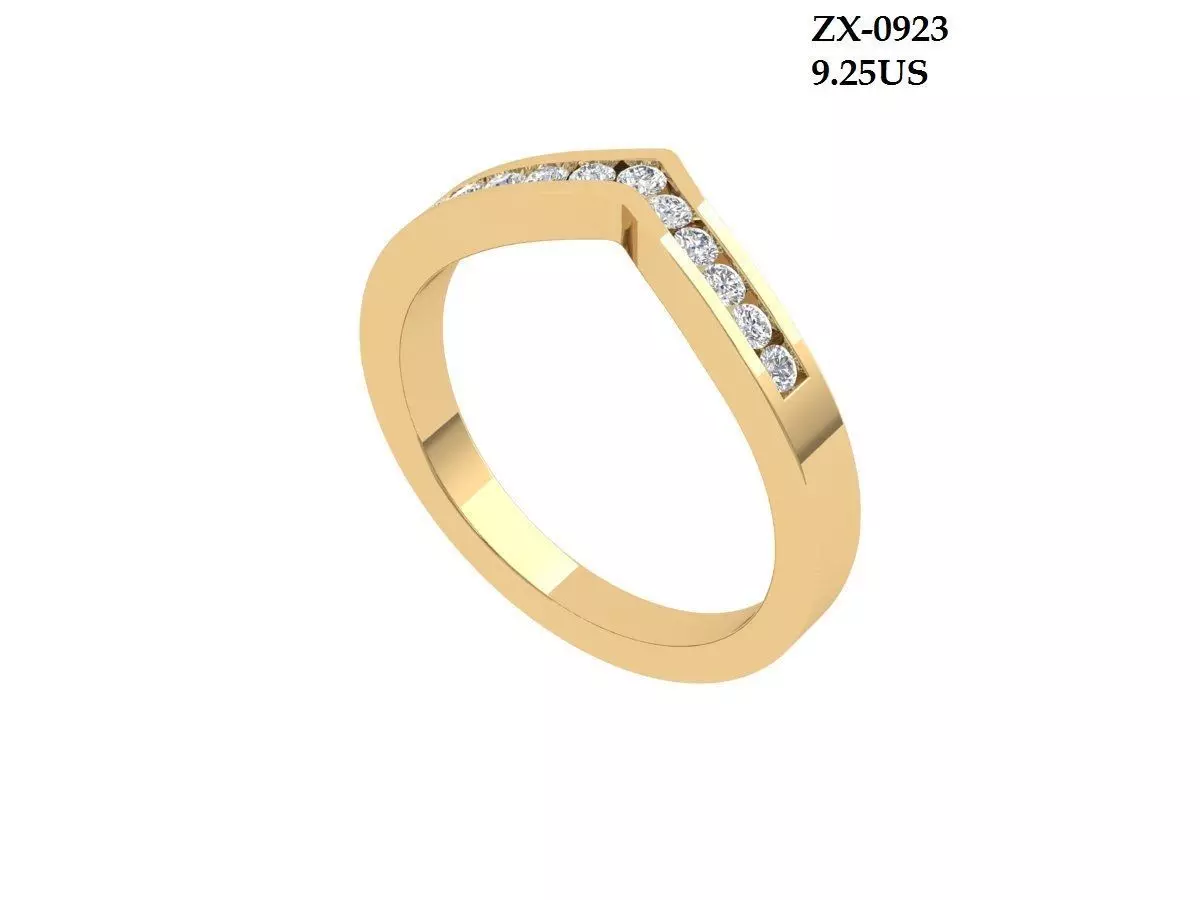 Solitaire Wedding Band 3D print model