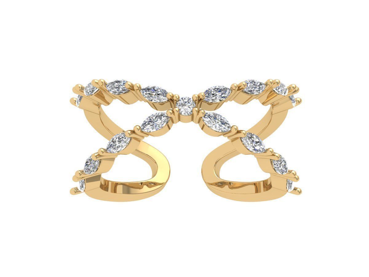 Solitaire Wedding Band 3D print model_1