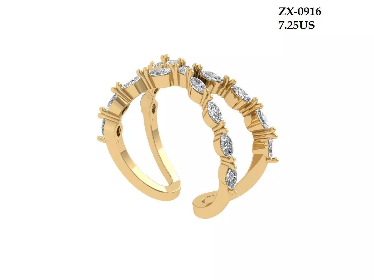 Solitaire Wedding Band 3D print model_0