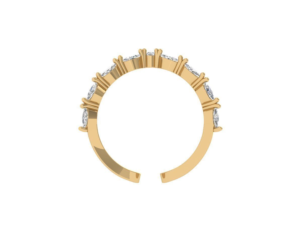 Solitaire Wedding Band 3D print model_3