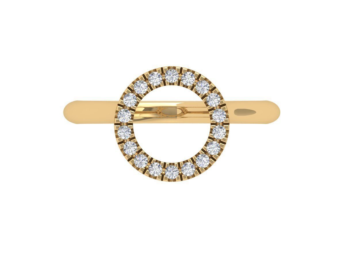 Solitaire Wedding Band 3D print model_1